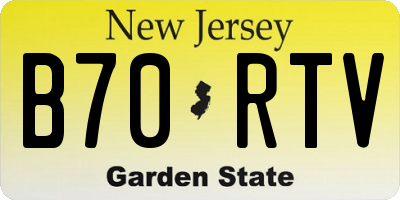 NJ license plate B70RTV