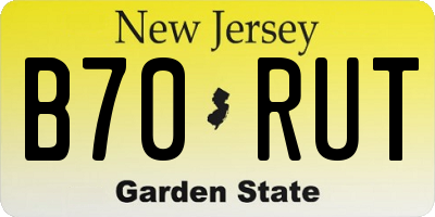 NJ license plate B70RUT