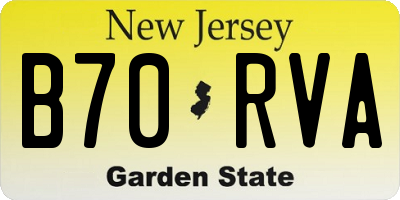 NJ license plate B70RVA