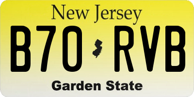 NJ license plate B70RVB