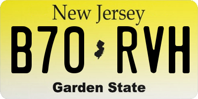 NJ license plate B70RVH