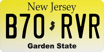 NJ license plate B70RVR