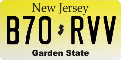 NJ license plate B70RVV