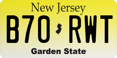 NJ license plate B70RWT