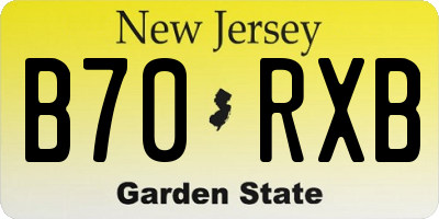 NJ license plate B70RXB
