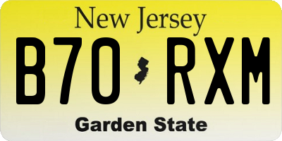 NJ license plate B70RXM