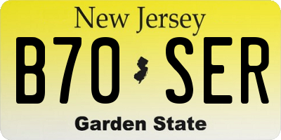 NJ license plate B70SER