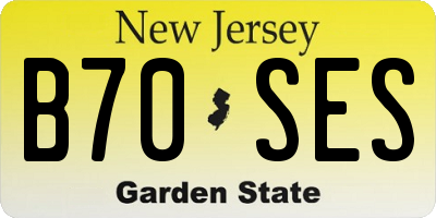 NJ license plate B70SES