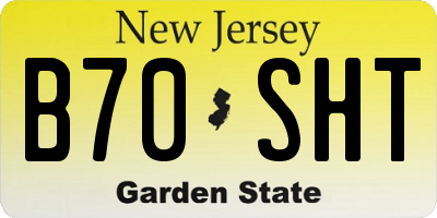 NJ license plate B70SHT