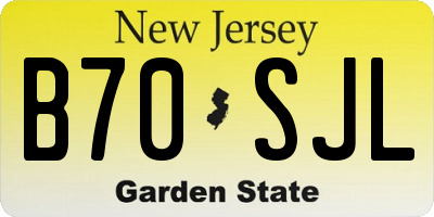 NJ license plate B70SJL