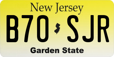 NJ license plate B70SJR