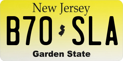 NJ license plate B70SLA