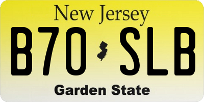 NJ license plate B70SLB