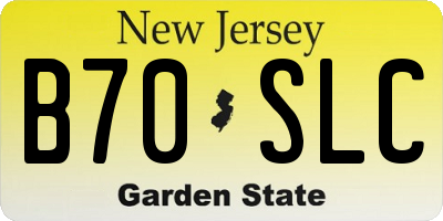 NJ license plate B70SLC