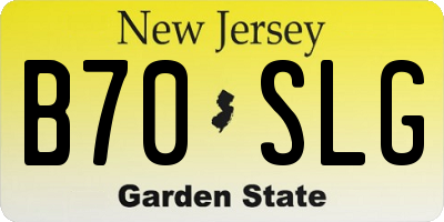NJ license plate B70SLG
