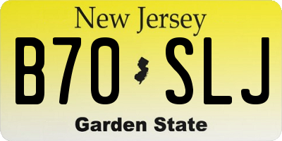 NJ license plate B70SLJ