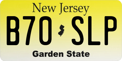 NJ license plate B70SLP