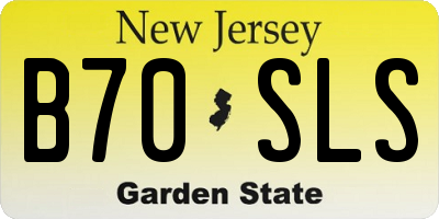 NJ license plate B70SLS