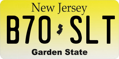 NJ license plate B70SLT
