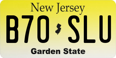 NJ license plate B70SLU