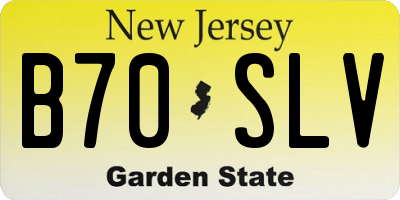 NJ license plate B70SLV