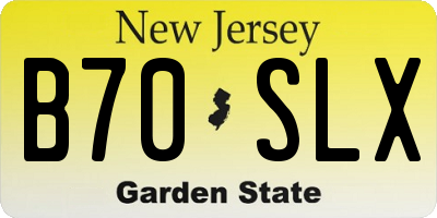 NJ license plate B70SLX