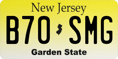 NJ license plate B70SMG