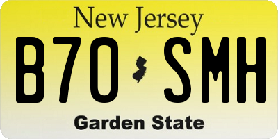 NJ license plate B70SMH
