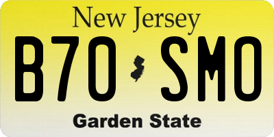 NJ license plate B70SMO