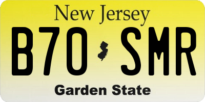 NJ license plate B70SMR