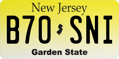 NJ license plate B70SNI