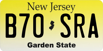 NJ license plate B70SRA