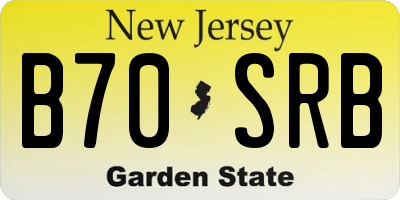 NJ license plate B70SRB