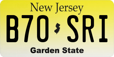 NJ license plate B70SRI