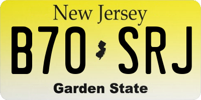 NJ license plate B70SRJ
