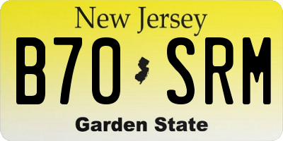 NJ license plate B70SRM