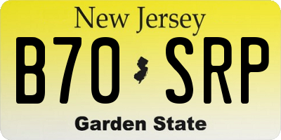 NJ license plate B70SRP