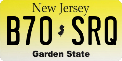 NJ license plate B70SRQ