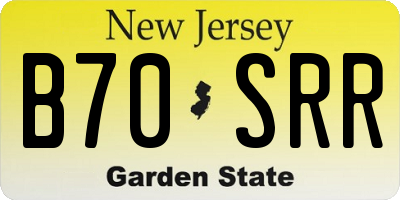 NJ license plate B70SRR