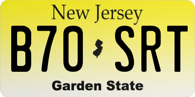 NJ license plate B70SRT