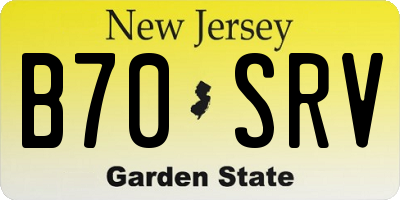 NJ license plate B70SRV
