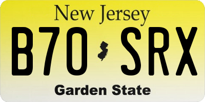 NJ license plate B70SRX
