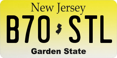 NJ license plate B70STL