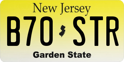 NJ license plate B70STR