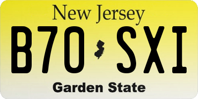 NJ license plate B70SXI