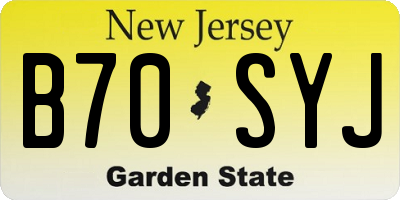 NJ license plate B70SYJ