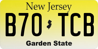 NJ license plate B70TCB