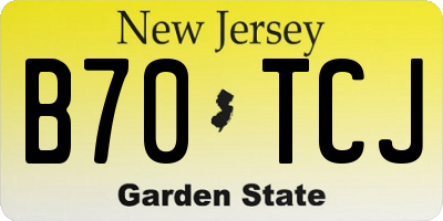 NJ license plate B70TCJ