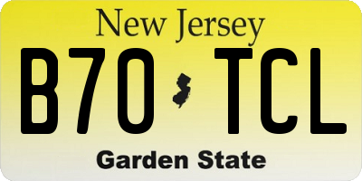 NJ license plate B70TCL