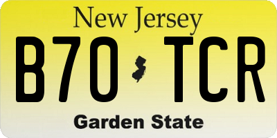 NJ license plate B70TCR